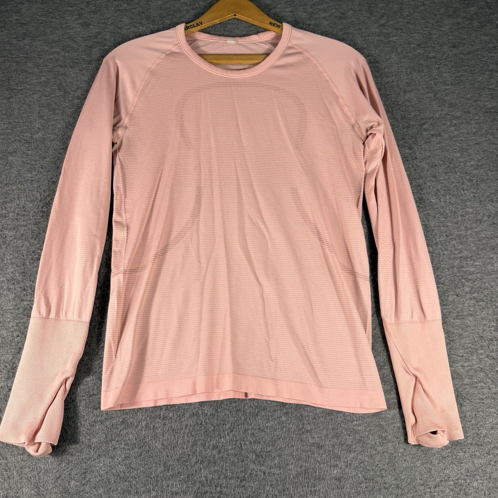 Lululemon Swiftly Tech‎ Long Sleeve 2.0 Pink Athletic Shirt Size 8 Workout Gym